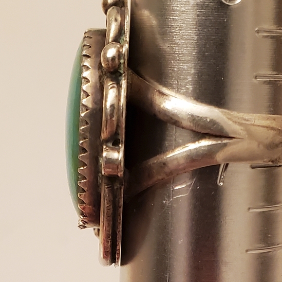 Vintage Turquoise and silver ring, size 7, 1970's - Picture 5 of 6